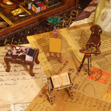 3D Wooden Puzzle Bookend Kit Bookshelf Decor, With Light Model Kits For Adults