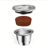 1pc Grease Rich Coffee Capsules Nest Shell Reusable Nespresso Capsules Stainless Steel Refillable Coffee