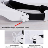 USB Rechargeable Loupe Watchmaker Repair Glasses Magnifier LED Headband Magnifying Glass 1.5x 2x 2.5x 3x 3.5x 8x