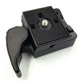 1/4in Camera Quick Seat Assembly Metal Heads Mount Adapter with Manfrotto 200PL-14 Compat Plate Tripod Accessories