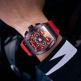 GUANQIN Fashion Business Mens Watch Automatic Mechanical Automatic Watch Bracelet Accessories Stainless Steel Waterproof Clock
