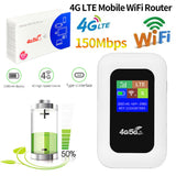 4G LTE Mobile with SIM Card Slot 150Mbps Wireless Repeater Portable WiFi Router for Home Office RV Camping