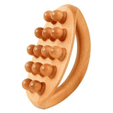14 Beads Handheld Massage Brush Natural Wood Massager Gua Sha Waist Leg Body Meridian Scraping SPA Therapy Anti Cellulite Relax