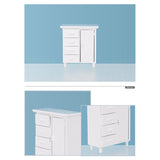 1:12 Dollhouse Miniature Wood Display Showcase Doll House Cabinet Cupboard Four Drawer Chest