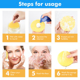 50Pcs Compressed Wash Natural Sponge Pad For Washing, Makeup Removal Cleansing Face Cleaning Tools