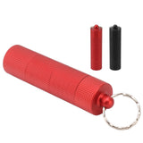 Keychain Medicine Holder Case 3 Compartment Waterproof Metal Travel Tablet Capsule Holder for Outdoor