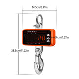 Digital Hanging with 65ft Remote Control Heavy Duty Crane Scale Dimmable LED Industrial Hook Scales 1500kg/1000kg/500kg