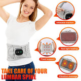 Iatable Red Light Heating Vibration Massage Airbag Back Waist Support Belt Abdomen Pain Relief USB Charg