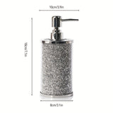 2pcs Glass Soap Dispenser Set, Countertop Lotion Bottle With Pump, Bathroom Lotion Liquid Soap Dispenser, Refillable Empty Bottle For Shampoo Shower Gel Hair Conditioner, Bathroom Accessories