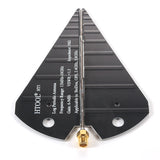 1300MHz-10GHz Mini Log Periodic Antenna HT5, 6-9dB Gain,Horizontal/Vertical Polarization,VSWR＜1.5,SMA-Female,For Radar Radio
