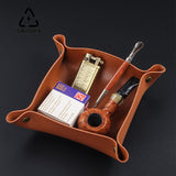 CRUSHER Leather Foldable Rollable Herb Rolg Valet Tray for Tobacco Pipe Tools Smoking Accessories
