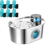 3.2L Recharge 5V USB Automatic Sensor Stainless Steel Cat Dog Water Fountain Multiple Pet Drinking Bowls