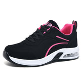 Autumn and winter women's fashionable black leather surface, air cushioned sports shoes, thick sole, casual flat bottom, trendy shoes