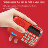 Mini FM Radio Portable Speaker MP3 Music Loud Volume Player Support Time TF Card U Disk Power-off Memory Rechargeable