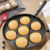 1pc Egg Skillet, Non-Stick Egg Frying Pan, 7-cavity Round Pancake Pan, Mini Pancakes Fried Egg Burger Pan