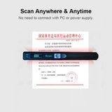 iScan Portable Mini Handheld Document Book JPG and PDF Format 300/600/900 DPI A4 Wireless Scanner