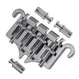 3 Point 4 String Bass Bridge Tailpiece Zinc Alloy Bridges with Saddle Replacement Parts for Style Bass,Sier