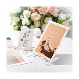 8Pcs 2.5Inch 3 Pegs Acrylic Clear Holder Square Display Easel Stands for Coral Mineral Agate