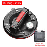 8-inch Electric Vacuum Suction Cup with Pressure Gauge - 220KG Bearing Capacity for Glass and Tile Lifting