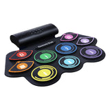 Portable Electronic Roll Up Drum Pad Set with 9 Pads, Drumsticks & Sustain Pedal - Christmas/Birthday Gift
