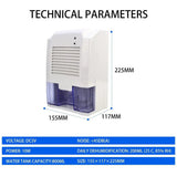 Portable Small Household Dehumidifier - Quiet, Quick, and USB Powered for Bedroom Use