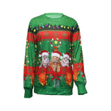 Women's Christmas Long-sleeved 3D Printed Sweater
