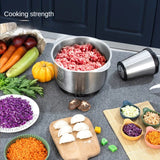 3 Speeds Electric Meat Mincer Grinder Stainless Steel Chopper 5L Food Processor Garlic Mud Maker Blender Large Capacity