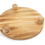 Round Wood Board Pot Flower Pedestal Riser Holder for Indoor Outdoor Display