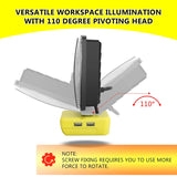 35W LED Work Light Outdoor Portable Emergency Rechargeable Flashlight for 14.4V-18V Li-ion Battery