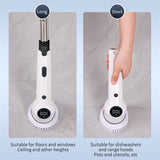 Electric 9 in 1 Multifunctional Household Wireless Rotatable Cleaning Brush For Bathroom Kitchen Windows Toilet