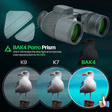 Marine Binoculars 10x50 with Rangefinder Compass for Adults - FMC Lens Waterproof Fogproof Low Light Vision for Hunting Bird