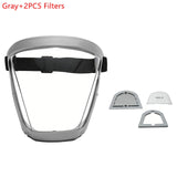 Transparent Full Face Shield Bicycle Helmet Safety Glasses Eye Shield Mask Protective Cover Windproof Face Mask With Filters