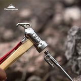 Campingmoon 1PCS Outdoor Multi-purpose Stainless Steel Copper Head Puller Camping Hammer Fixed Tent Nail With Safety Rope