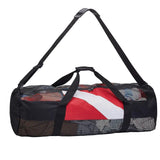 Sports Duffle Bag with Adjustable Shoulder Strap Portable Extra Large Scuba Diving Mesh Tote Snorkeg Gear Organizer