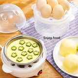 Multifunctional Electric Cooker - Double-Layer Boiler for Quick Breakfasts