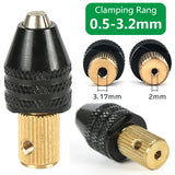Power Tools 1pc 3.17mm Electric Motor Shaft Mini Fixture Clamp 0.5mm-3.2mm Small To Drill Bit Micro Chuck Fi Device