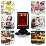 MP6300Y Barcode Scanner - 1D/2D/QR Omnidirectional, USB Wired, CMOS Image, Hand-Free for Supermarket, Boutique, Retail.
