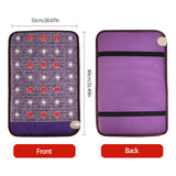 Far Infrared Photon Therapy Mat with Negative Ions, Magnetic Bio Amethyst Gemstone, Heating & Massage Cushion. Small Travel Sparkle Mats