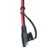 14AWG 90cm DIN Hella Powerlet Plug To Connector for Motorcycle with SAE Polarity Reverse Adapter Connectors