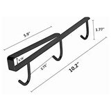 Holder, Set Of 2 Coffee Holder Under Cabinet, 304 Stainless Steel Mug Rack With 6 Hanging Hooks