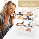 Acrylic Holder,360-Degree Rotating Claw Holder and Storage,Hair Clip Organizer Display