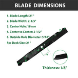 942-0741A Lawn Mulching Blade Replace 742-0741 for Troy Bilt TB280ES Craftsman 247 Series Push Mower - 21Inch Deck