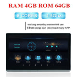 13.3 Inch Headrest TV 4K Car Monitor Android 11.0 Multifunction Tablet Touch Screen WiFi/Bluetooth/USB/SD/HDMI in Out FM MP5