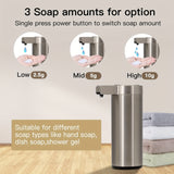 1pc Touchless Automatic Soap Dispenser - 9oz Stainless Steel Lotion Dispenser for Bathroom - Convenient and Hygienic Countertop Soap Dispensers - Perfect Bathroom Accessories