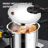 316 Stainless Steel Pressure Cooker - Suitable for Gas and Induction Cookers, Fast and Safe Cooking