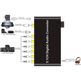 5.1CH Digital Audio Converter Decoder SPDIF Coaxial to RCA DTS AC3 HDTV for Amplifier Soundbar