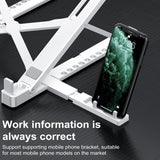 Angle Ergonomic Laptop Stand with Fan Adjustable Height Foldable Design Stability for Portable