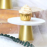 Metal Iron Cake Stand Round Pedestal Dessert Holder Cupcake Display Rack Bakeware for Birthday Wedding Party 20.5X12CM