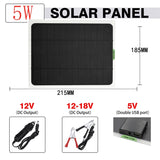 20W Solar Panel Car Charger - Outdoor Supply for Vehicle Battery with OBD Plug. High Quality