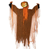Hanging Green Light Scary Voice Ghost House Pumpkin Head Prop Halloween Courtyard Decoration